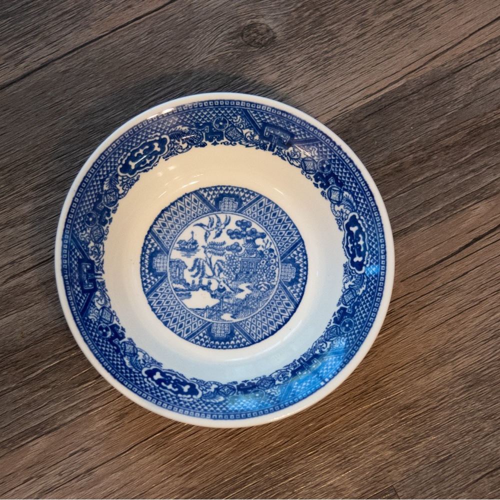 Willow Ware Royal China Blue and White Porcelain Bowl